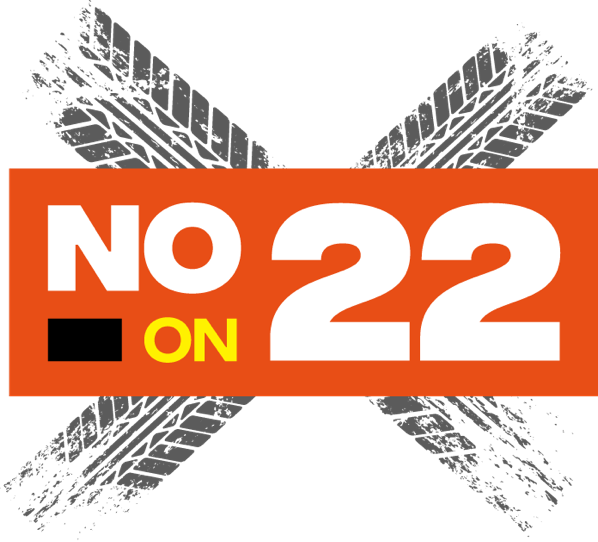 No on prop 22 logo simple